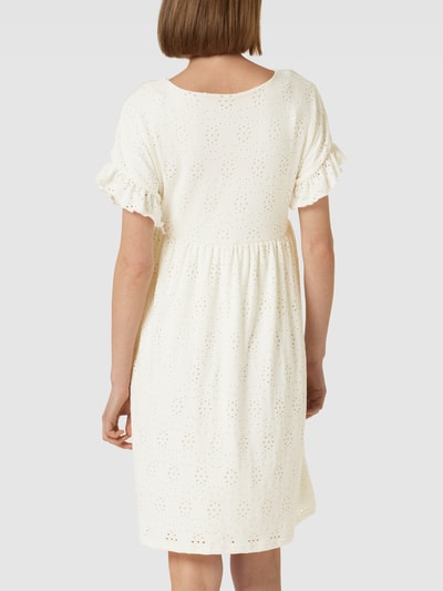 Mamalicious Umstands-Kleid mit Lochstickerei Modell 'Dinne Tess' Weiss 5