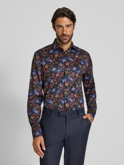 OLYMP SIGNATURE SLIM FIT Slim fit zakelijk overhemd met kentkraag, model 'Savio' Marineblauw - 4