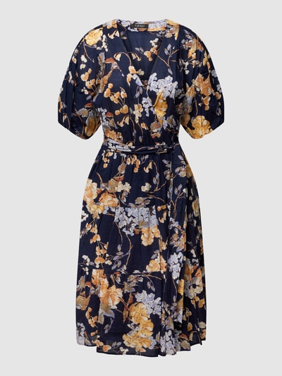 Lauren Ralph Lauren Midikleid mit Bindegürtel Modell 'BADELIZ' Marine 2