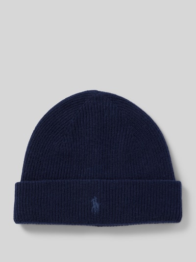 Polo Ralph Lauren Czapka beanie z kaszmiru z naszywką z logo Granatowy 1