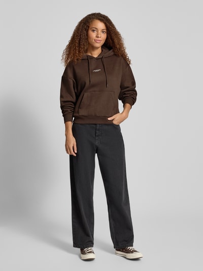 JJXX Hoodie met kangoeroezak. model 'STUDIO VESTERBRO' Donkerbruin - 1