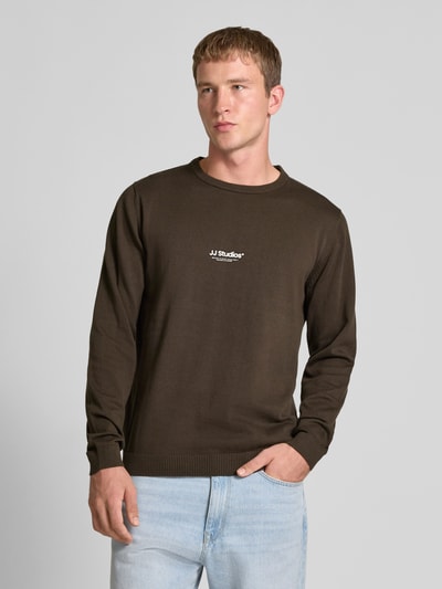 Jack & Jones Longsleeve met ronde hals Donkerbruin - 4