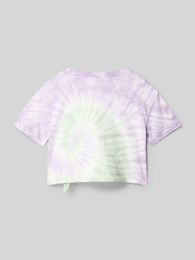 Tom Tailor Relaxed Fit T-Shirt mit Knoten-Detail Flieder 3