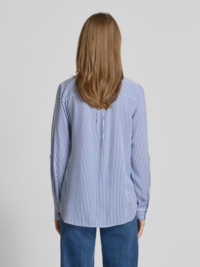 Vero Moda Regular fit overhemdblouse van pure viscose, model 'BUMPY' Koningsblauw - 5
