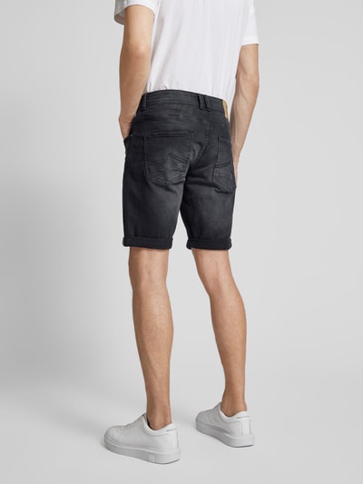 Petrol Regular Fit Jeansshorts im 5-Pocket-Design Modell 'BULLSEYE' Black 5