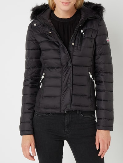 Superdry Steppjacke mit abnehmbarer Kapuze  Black 3