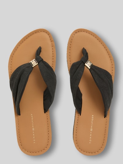 Tommy Hilfiger Teenslippers met logo-applicatie Zwart - 3