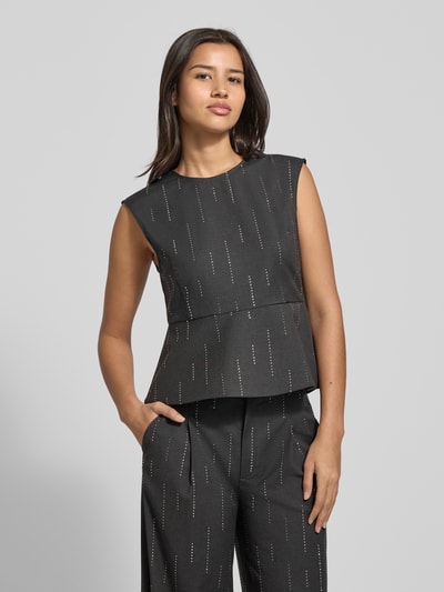 Gestuz Tanktop mit Rundhalsausschnitt Modell 'adira' Dunkelgrau Melange 4