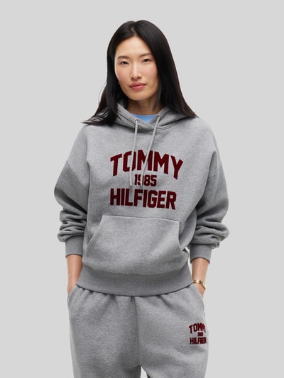 Tommy Hilfiger Relaxed Fit Hoodie aus Baumwoll-Mix Mittelgrau 4