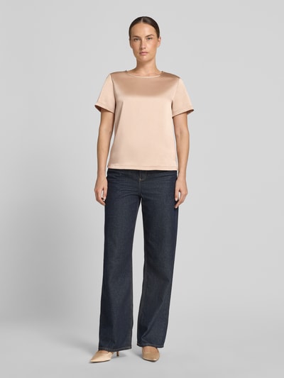 Weekend Max Mara Regular Fit T-Shirt aus Satin Modell 'GILBERT' Beige 1