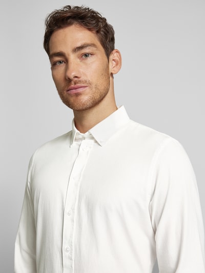 Casual Friday Regular Fit Freizeithemd mit Button-Down-Kragen Modell 'ANTON' Weiss 3