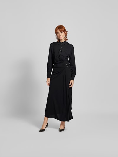 Rabanne Maxikleid mit Umlegekragen Black 1