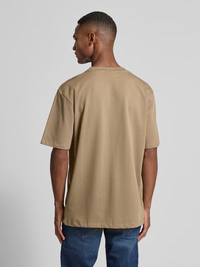 Lindbergh Oversized T-Shirt aus reiner Baumwolle Camel 5