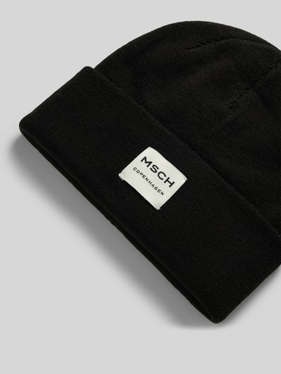 MSCH Copenhagen Beanie mit Label-Patch Modell 'Mojo' Black 2