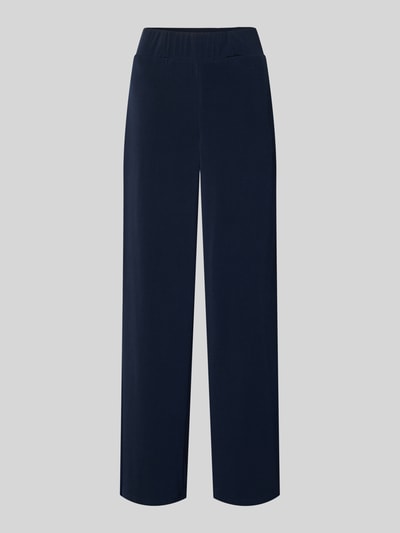 Produktfoto, Stoffhose mit Gesäßleistentaschen und elastischem Bund von Vera Mont in Dunkelblau, Loose Fit, glatter Material-Mix mit Stretch-Anteil