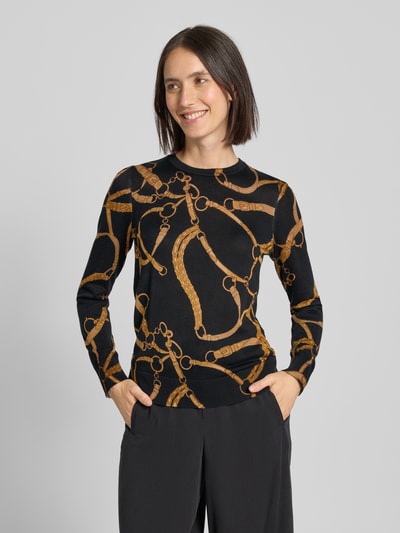 Lauren Ralph Lauren Strickpullover mit Rundhalsausschnitt Modell 'SHAVONNE' Black 4