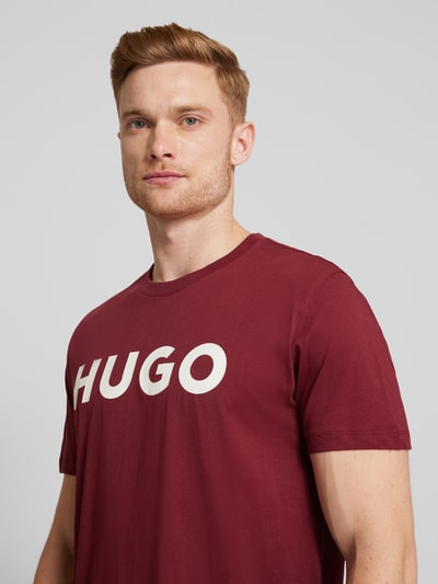 HUGO Oversized T-Shirt mit Rundhalsausschnitt Modell 'DULIVIO' Rot 3