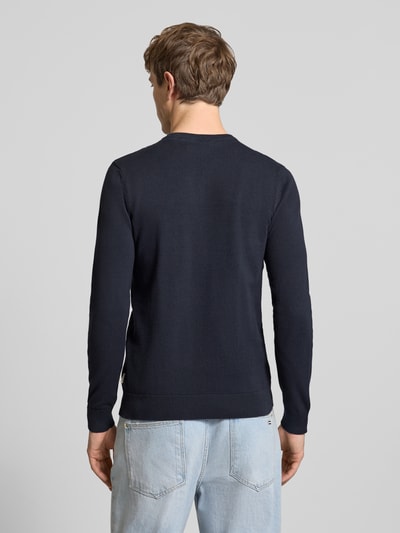 Blend Slim Fit Pullover in Strick-Optik Modell 'Baron' Marine 5