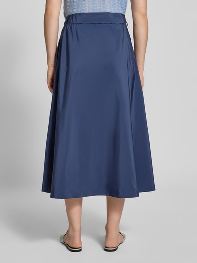 Weekend Max Mara Spódnica midi rozkloszowana z paskiem w talię Granatowy 5