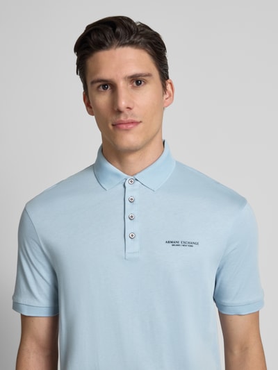 ARMANI EXCHANGE Poloshirt met labelprint Bleu - 3
