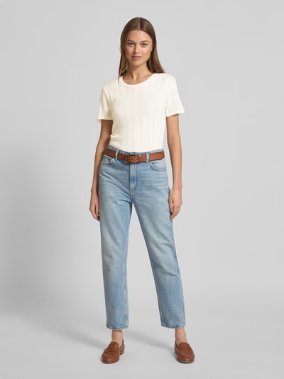 Vero Moda T-shirt o kroju slim fit z czystej bawełny model ‘LISA’ Biały 1