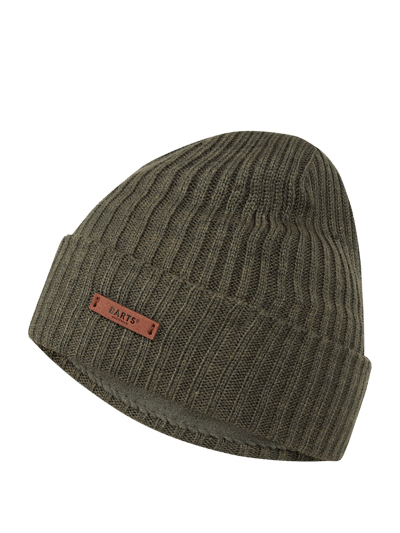 Barts Czapka beanie z podszewką z polaru model ‘Wilbert’ Oliwkowy 1