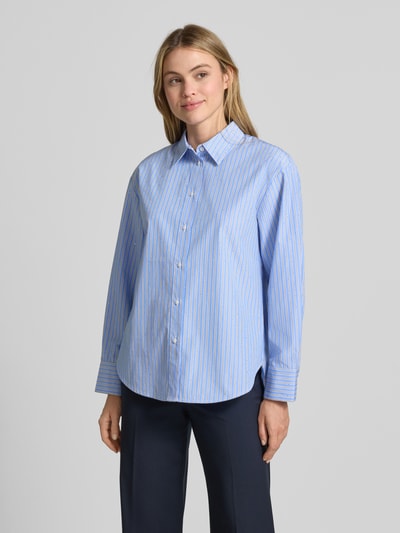 s.Oliver RED LABEL Regular fit overhemdblouse met katoen Lichtblauw - 4