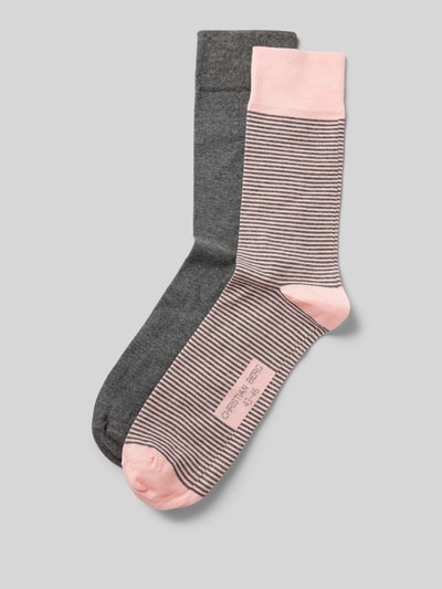 Christian Berg Men Socken mit Label-Detail Flieder 1