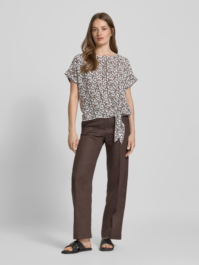 Christian Berg Woman Relaxed Fit Bluse mit Knotendetail Weiss 1