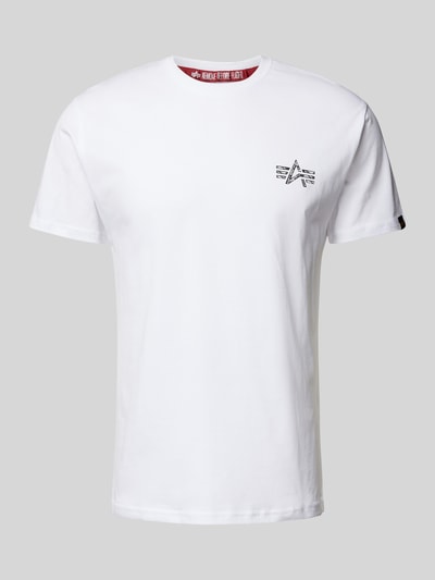 Alpha Industries T-Shirt mit Label-Print Weiss 2