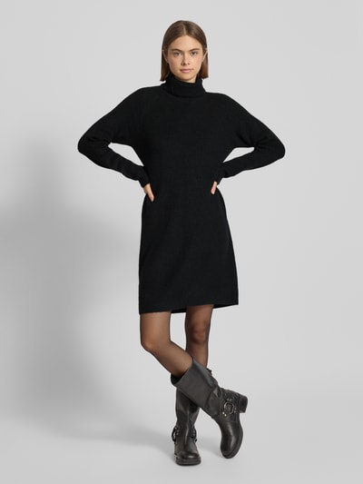 Pieces Figurumspielendes Strickkleid mit Raglanärmeln Modell 'ELLEN' Black 1