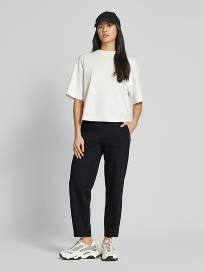 Daydream Slim fit stoffen broek met opgestikte steekzakken, model 'Twist' Zwart - 1