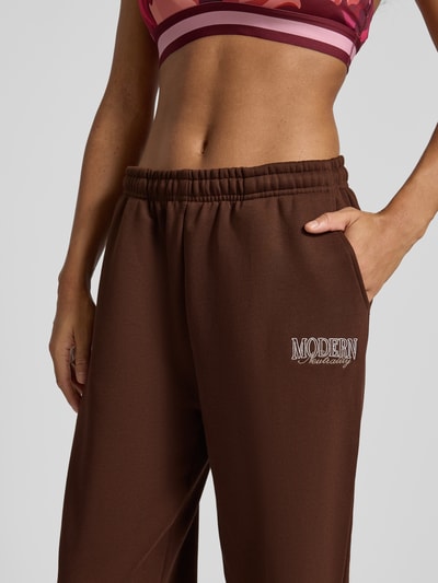 LeGer by Lena Gercke Sweatpants met elastische band, model 'Maxime' Donkerbruin - 3