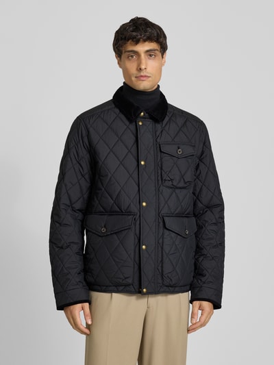 Polo Ralph Lauren Gewatteerd jack met platte kraag, model 'BEATON' Zwart - 4