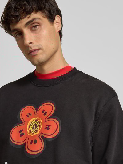 Kenzo Regular Fit Pullover mit Logo-Print Black 3