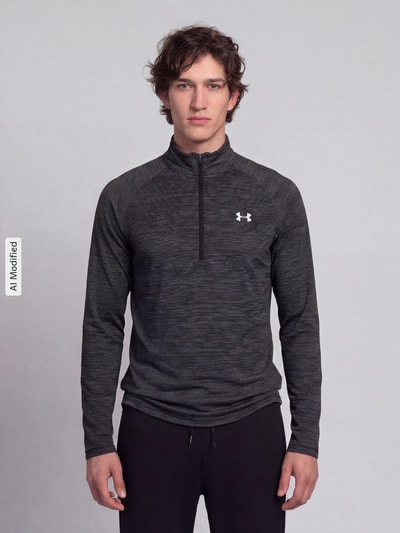 Under Armour Regular Fit Sport-Langarmshirt mit Label-Print Black 4