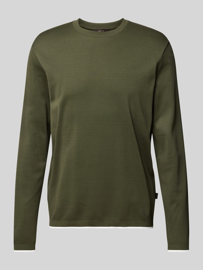 Windsor Sweatshirt mit Label-Detail Modell 'Frido' Khaki 2