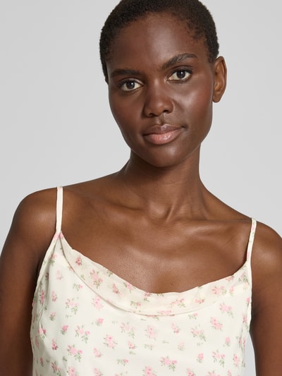 Vero Moda Regular Fit Trägertop mit Allover-Muster Modell 'SMILLA' Offwhite 3