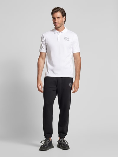 Karl Lagerfeld Poloshirt mit Logo-Print Weiss 1