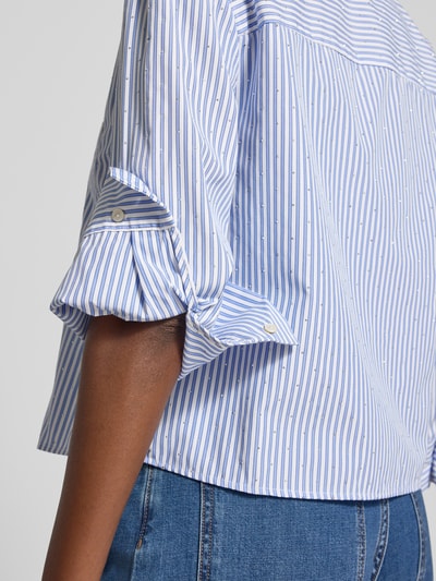 Mango Hemdbluse mit Knopfleiste Hellblau 3