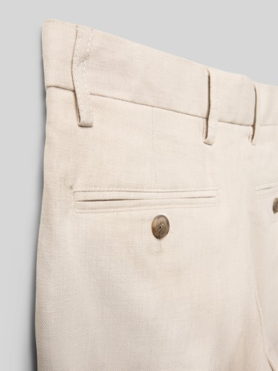 JACK & JONES Broek van mix van katoen en linnen model 'MARTIN' Zand - 2