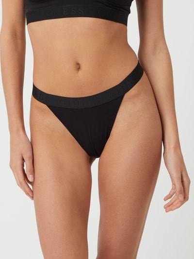 Guess String mit Logo-Bund  Black 4