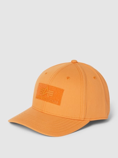 Alpha Industries Baseballpet met labelbadge, model 'VLC' Oranje - 1