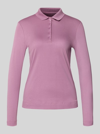Christian Berg Woman Regular fit poloshirt met knoopsluiting Lila - 2
