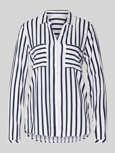 Christian Berg Woman Blouse van viscose met borstzakken Donkerblauw - 2