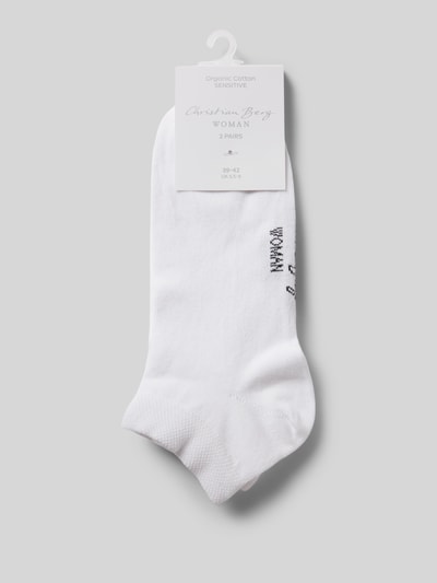 Christian Berg Woman Sneakersocken mit Label-Detail im 2er-Pack Weiss 3