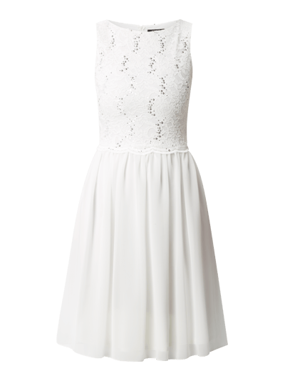 Swing Cocktailkleid mit Pailletten-Besatz Offwhite 2