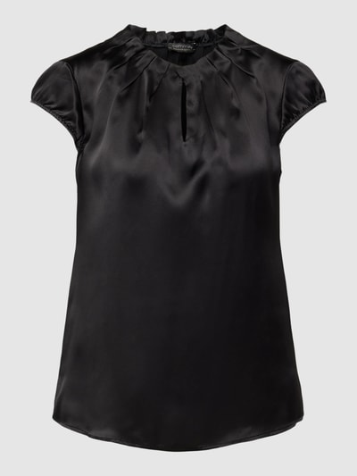 COMMA Blusenshirt aus Seide mit Rundhalsausschnitt Black 2
