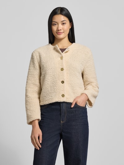 Christian Berg Woman Sweatjacke aus Teddyfell Ecru 4