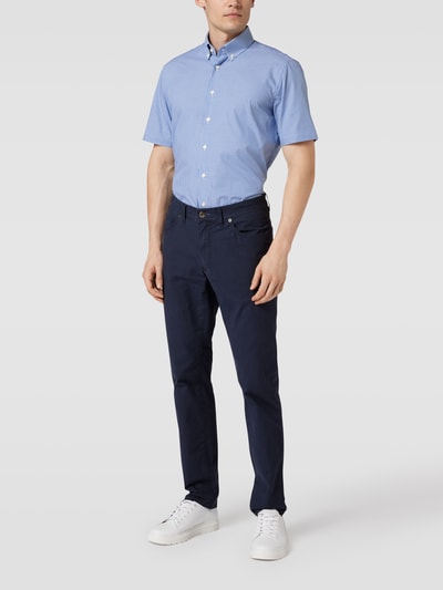 Brax Straight Fit Chino mit Allover-Muster Modell 'CADIZ' Marine 1